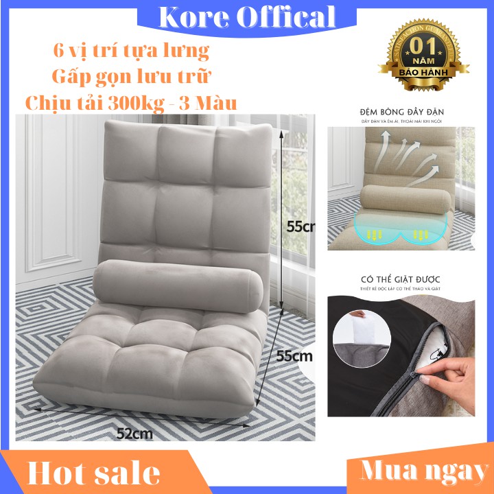 Ghế sofa lười tựa lưng, ghế tatami bệt dựa lưng nhật bản gấp gọn không cần dựa lưng hàng cao cấp