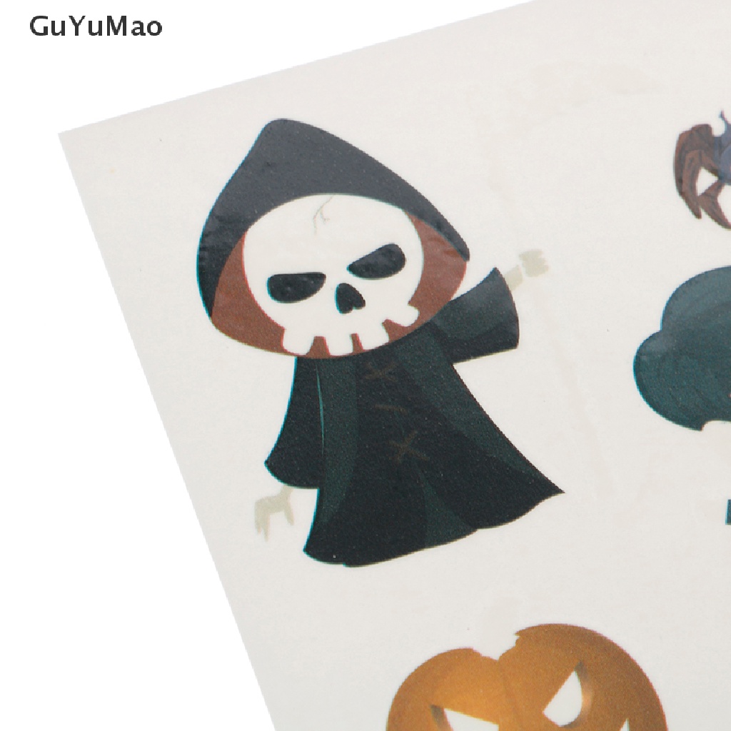 Set 10 Tấm Hình Xăm Dán Phát Quang Hóa Trang Phù Thủy Halloween