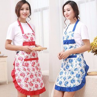 Tạp dề hoa có túi chống thấm nước