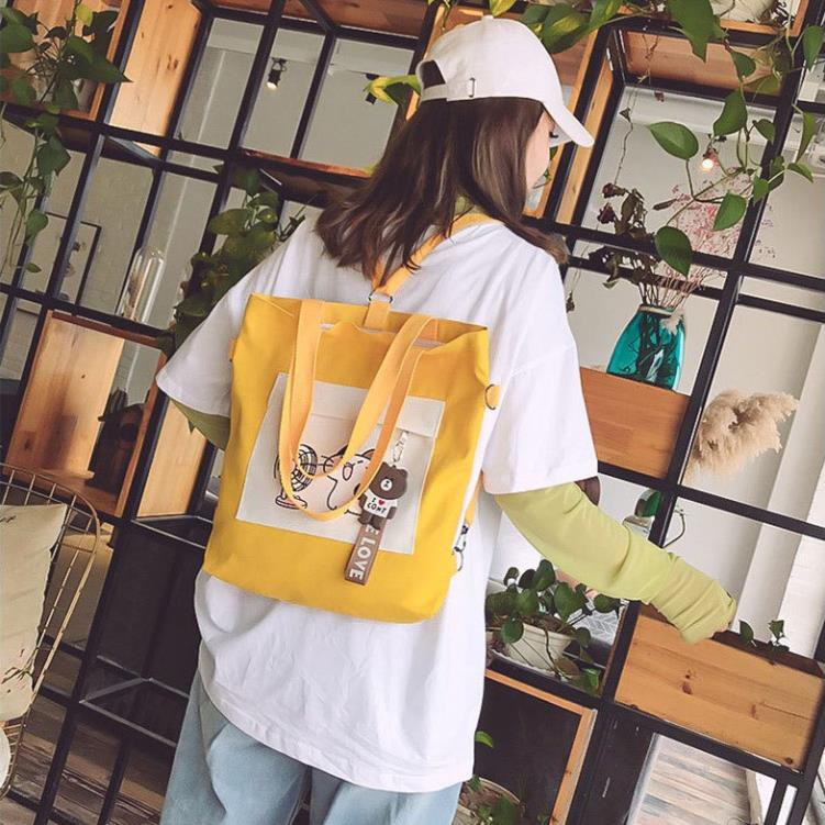 Túi Tote Vải Mèo Hóng Gió Đeo Vai Đựng Đồ Túi Vải Canvas Đeo Chéo Đeo Kiểu BALO TDC30