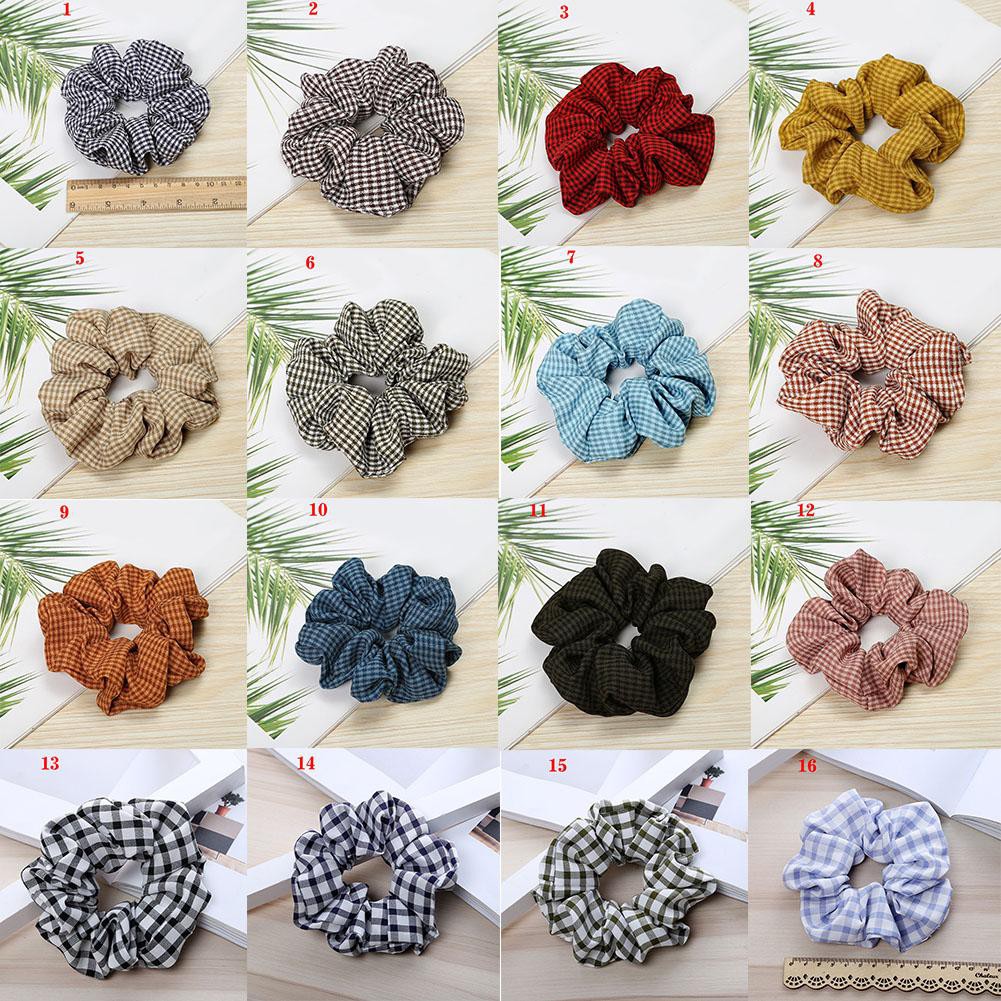 Dây buộc tóc kẻ sọc ca rô thời trang nữ | BigBuy360 - bigbuy360.vn