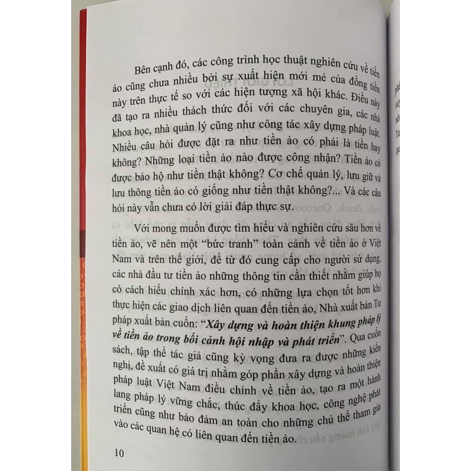 Sách - Xây dựng và hoàn thiện khung pháp lý về tiền ảo