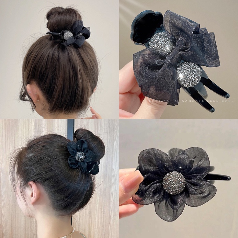 Kẹp Tóc Hình Hoa Hướng Dương Đính Đá Thời Trang Mùa Hè Cho NữFREESHIPPhụ Kiện Búi Tóc Hình Hoa Mềm Mại