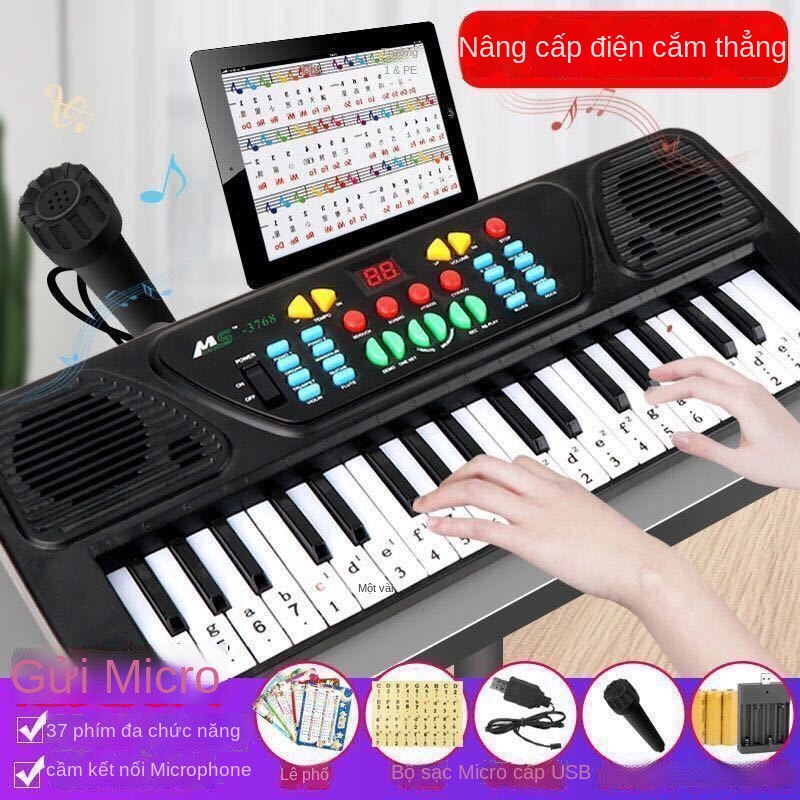 ﹍♀○Đàn piano điện tử dành cho người lớn 61 phím thông minh cho người mới bắt đầu học đàn piano gia đình đa chức năng cô