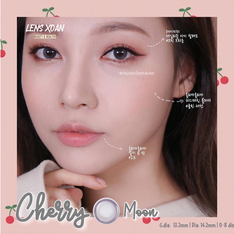 KÍNH ÁP TRÒNG CHERRY MOON GRAY CỦA OLENS : LENS HIỆU ỨNG TRĂNG KHUYẾT XÁM | LENS XOẮN