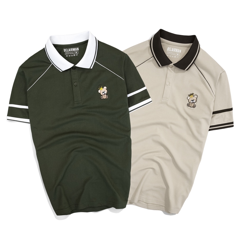 Áo Polo nam có cổ LIAM form regular tay ngắn vải cá sấu Cotton xuất xịn PLTH0050 - BELAIRMAN