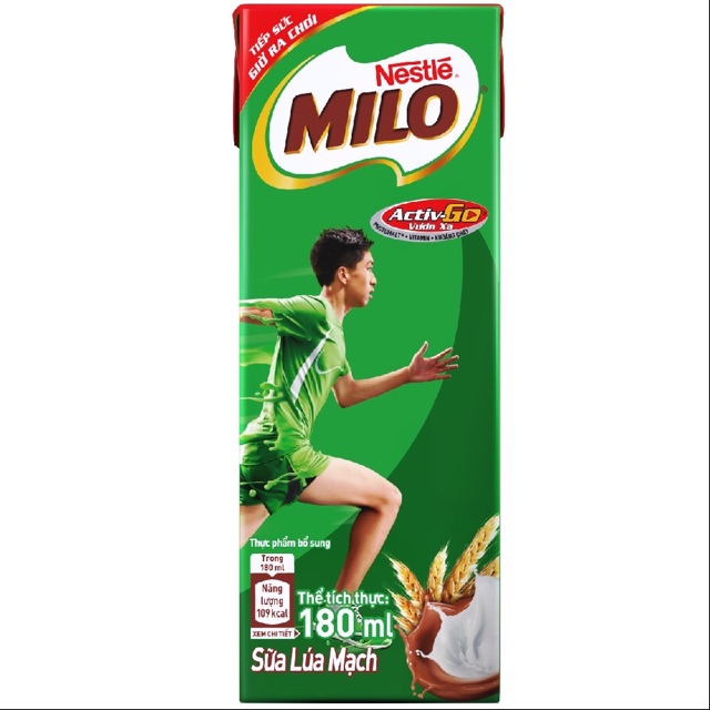 Sữa hộp milo 180ml lốc 4 hộp