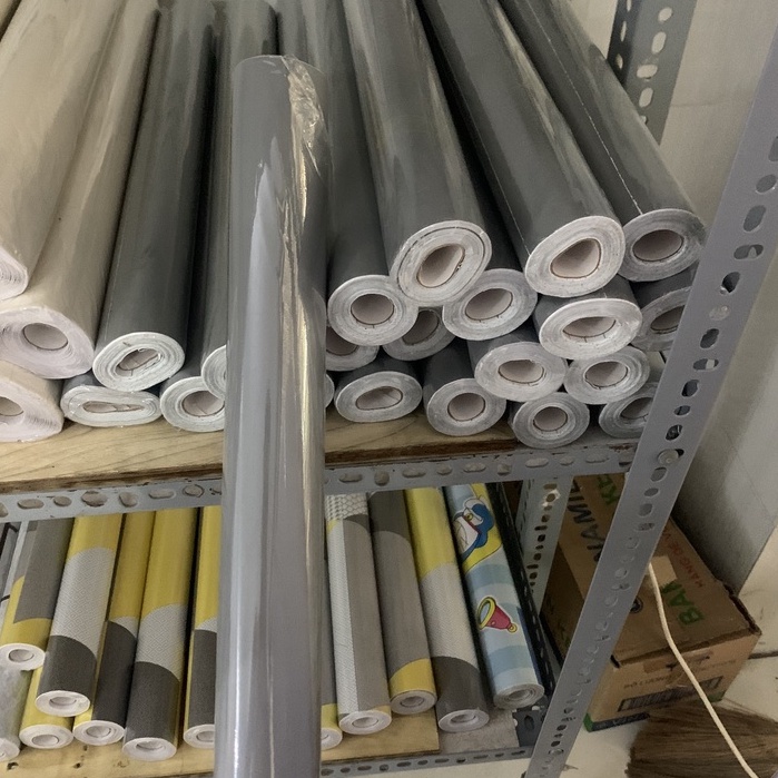 10 mét decal Giấy Dán Tường Màu Xám Trơn - loại giấy trơn Khổ 0.45m Keo Sẵn