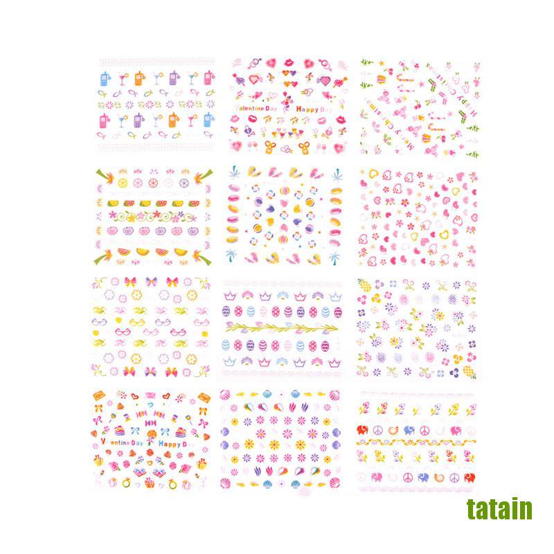 5 tờ nhãn dán móng tay hoạt hình vui nhộn cho trẻ em