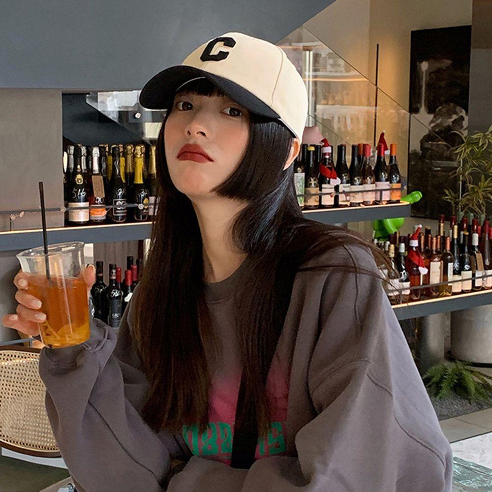 Mũ Lưỡi Trai Cotton Thêu Họa Tiết Phong Cách Hip Hop Hàn Quốc Thời Trang Cho Nữ