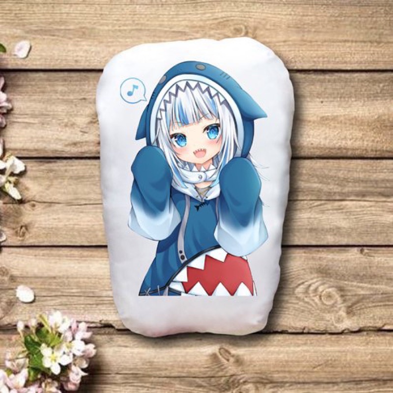 Gấu ôm gawr gure 2 mặt ảnh 22-50cm/ Gối ôm ngủ vtuber gawr gure