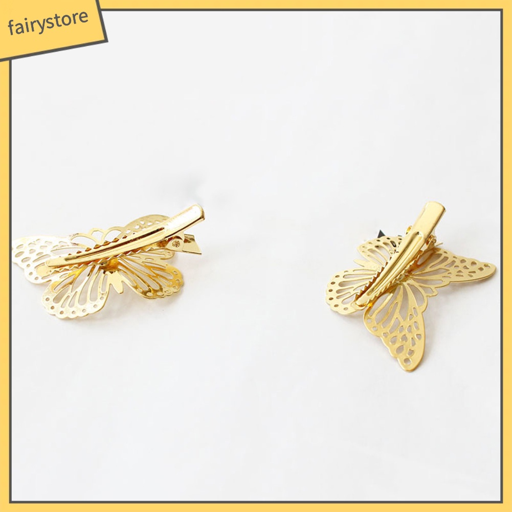 Kẹp tóc kim loại hình bướm bắt mắt thời trang cổ điển