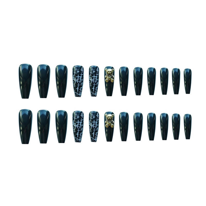 Set 24 móng giả D330 đính đá cao cấp