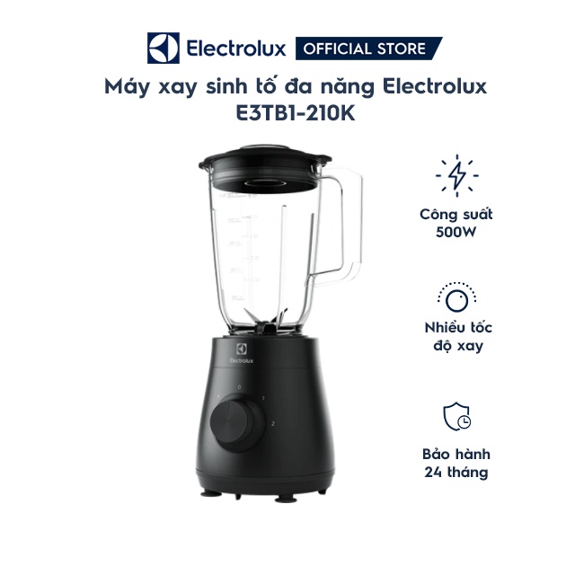 [Mã ELHA22 giảm 5% đơn 300K] Máy xay sinh tố Electrolux với 2 tốc độ xay E3TB1-210K ( NEW )