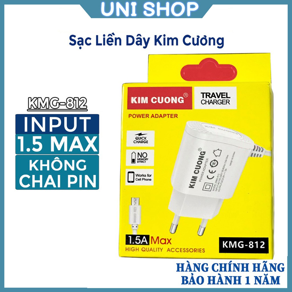 Bộ củ sạc nhanh Samsung Micro, sạc Kim Cương 812 liền dây - Uni Shop