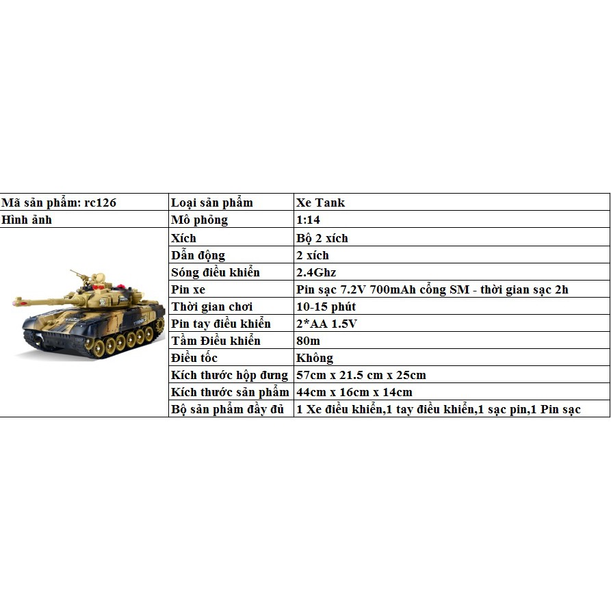 Xe tăng chạy xích điều khiển từ xa