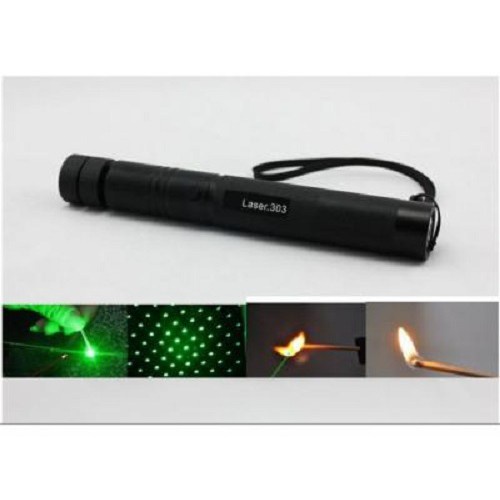 Đèn pin Laser Laze MV – 303  tia xanh được tặng pin sạc và sạc