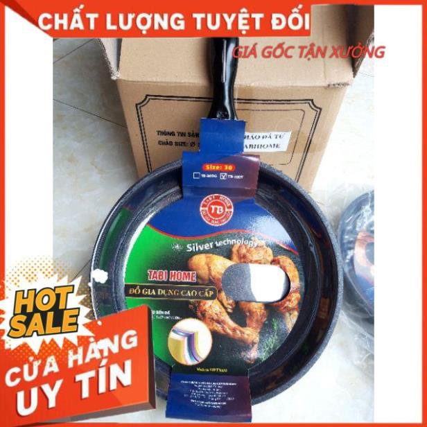 [Size 24,26,28,30cm] Chảo chống dính đá từ Tabihome dùng bếp từ, bếp gas, bếp hồng ngoại siêu dày dặn, siêu bền