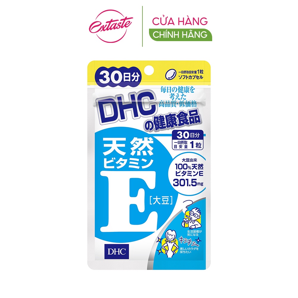 Viên uống bổ sung vitamin e dhc chống oxy hóa từ đậu nành chống lão hóa da 30/90 ngày Extaste