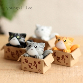 Mô Hình Chú Mèo Bằng Nhựa Dễ Thương Dùng Trang Trí Tiểu Cảnh