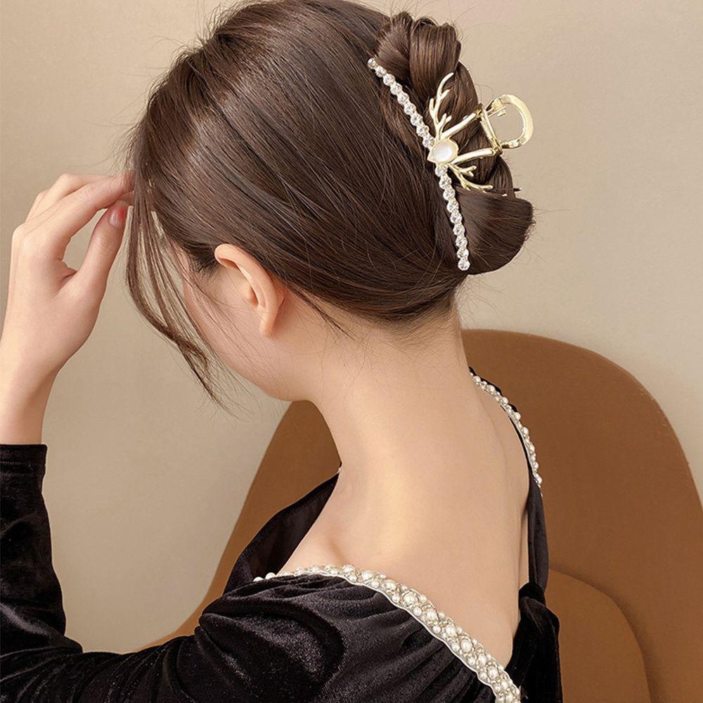 Kẹp Tóc Hình Sừng Hươu Bằng Kim Loại Dễ Thương