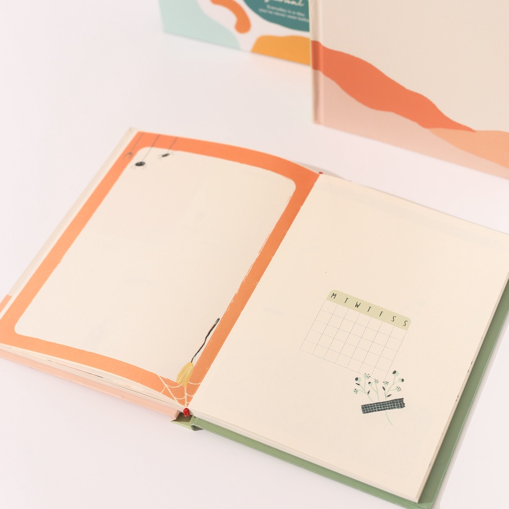 Sổ Crabit Playful Daily Bullet Journal - Sổ in sẵn layout Bullet Journal 12 tháng, in màu