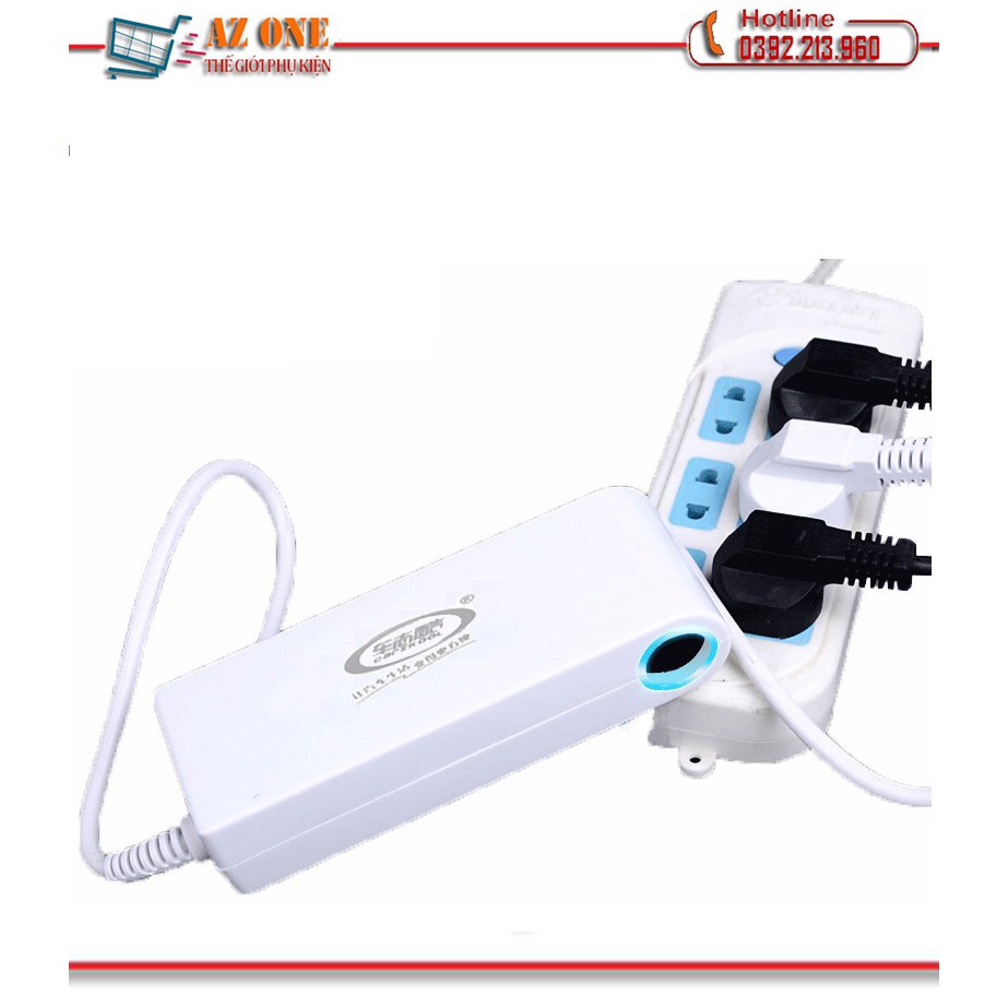Bộ đổi nguồn từ 220V điện lưới sang 12V (10A-120W) tẩu sạc ô tô cao cấp Carzkool 8006