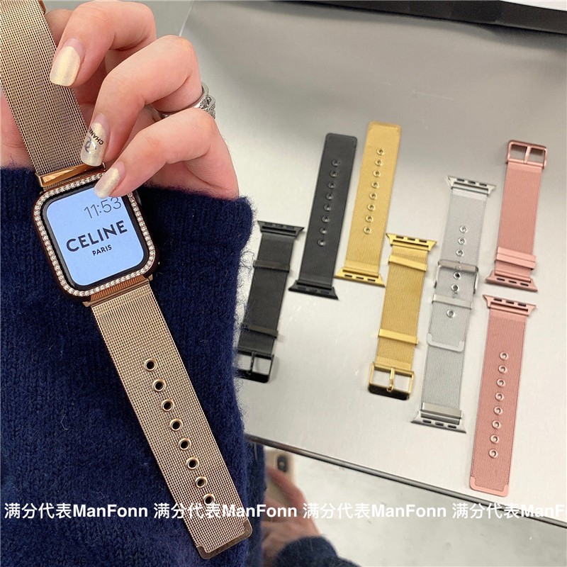 Dây Đeo Kim Loại 38mm40mm 42mm 44mm Cho Đồng Hồ Apple Watch 3 4 5 6