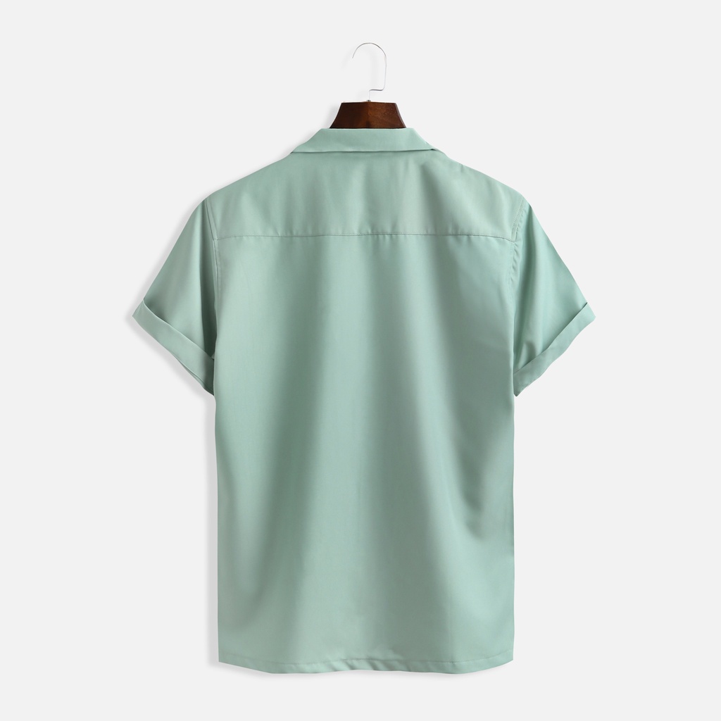 Áo sơ mi nam ngắn tay cổ vest chất mềm 4Lucky - 8063 , dáng đẹp , form thoải mái | BigBuy360 - bigbuy360.vn