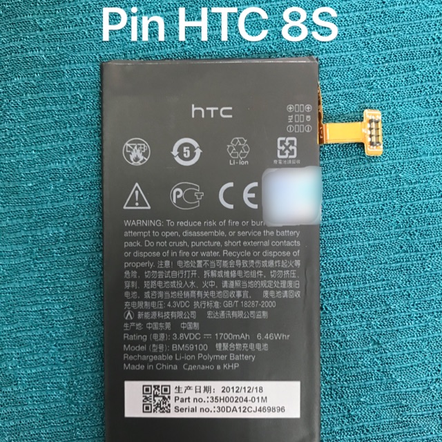 Pin HTC 8S BM59100 zin _ mới 100%