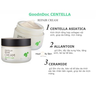 Kem Rau Má Goodndoc Centella Repair Cream Dưỡng Ẩm Phục Hồi Da 50mll