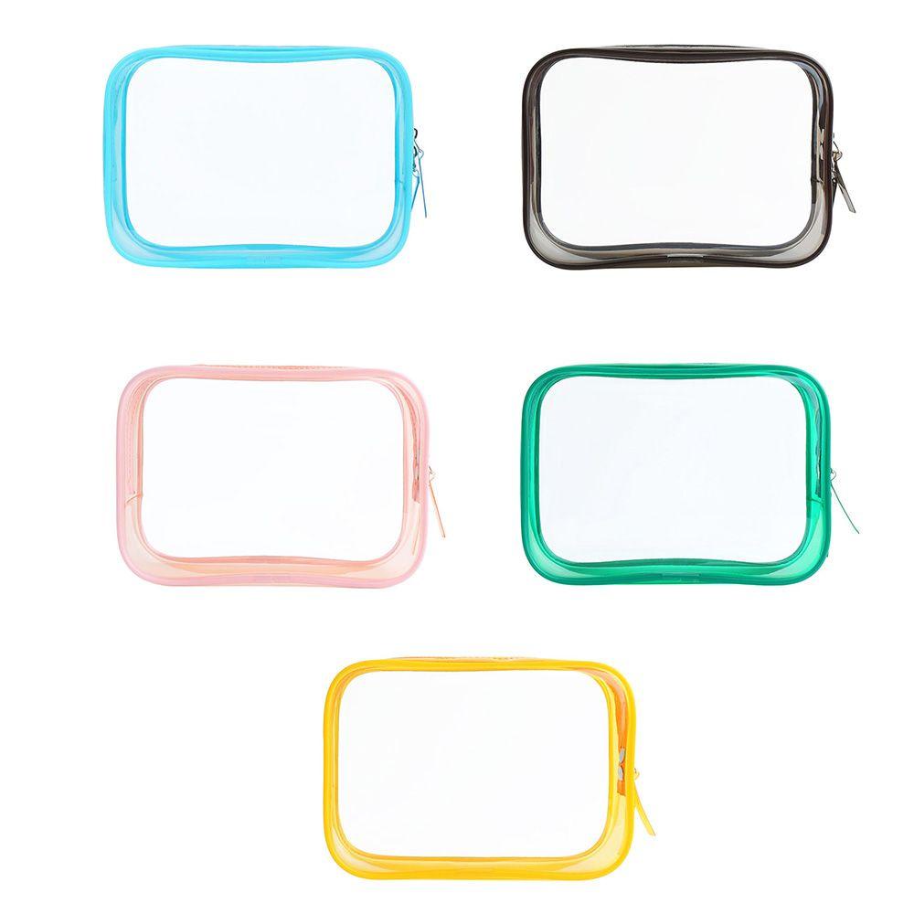 Set 2 Túi Đựng Mỹ Phẩm Bằng Nhựa PVC Trong Suốt Chống Thấm Nước