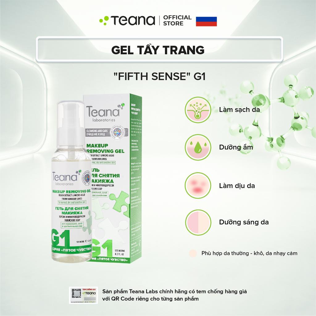 Gel tẩy trang Teana "Fifth Sense" G1 chiết xuất quả đào và tảo vi sinh 125ml