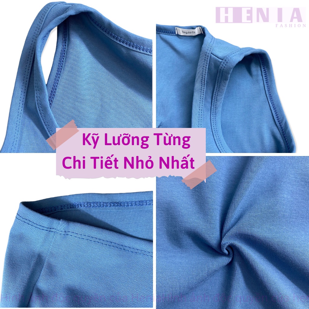 [Tặng Kèm Cột Tóc] Váy Sát Nách, Đầm Body Cổ Xẻ V Thun Gân Cao Cấp Henia | BigBuy360 - bigbuy360.vn