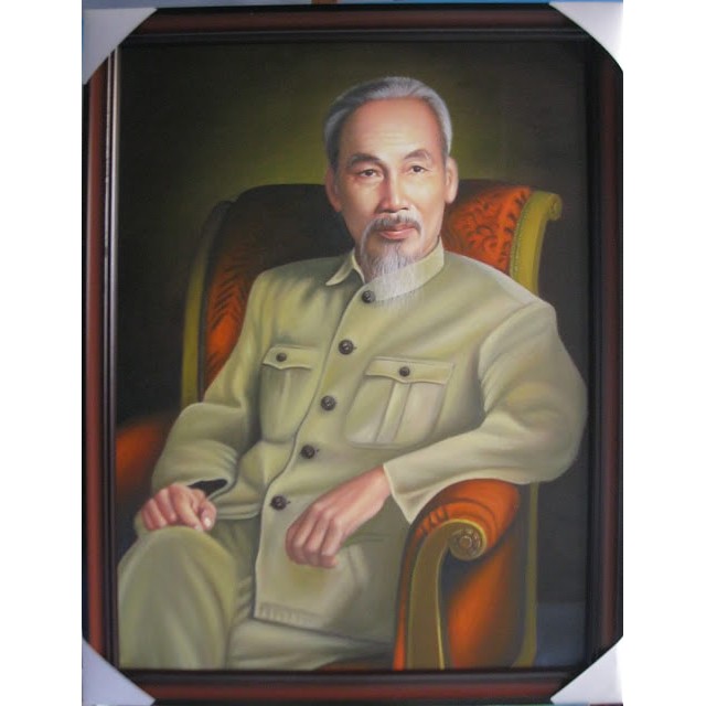 Tranh 5d gắn đá toàn bộ - Tranh chân dung Bác Hồ
