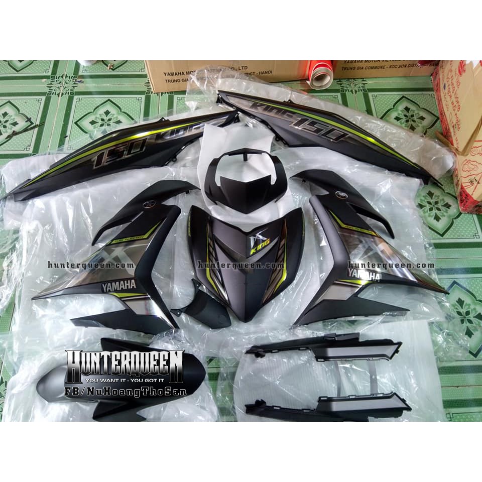 Tem Exciter 150, MX nhọn. Xe đen nhám. Chất liệu crom. Chỉnh sửa theo yêu cầu. Sắc nét, bền màu, chống nước