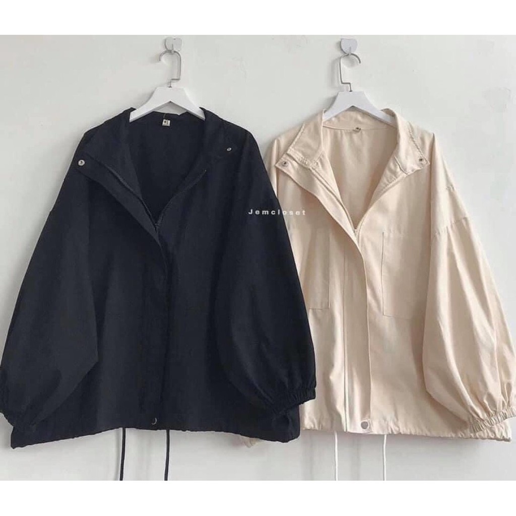 ÁO KHOÁC KAKI ULLZANG KHOÁ KÉO TAY PHỒNG HOT BE ĐEN NAM NỮ OVERSIVE - JACKET KIỂU SƠ MI ĐEN NAM NỮ BASIC | BigBuy360 - bigbuy360.vn