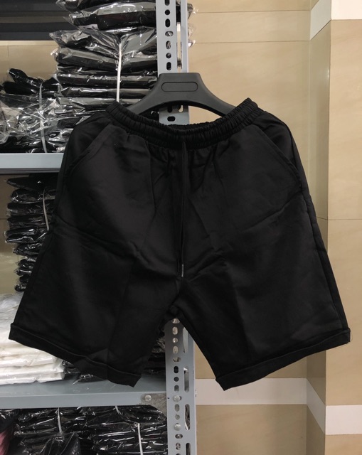 Quần SHORT KAKI/THUN ĐEN Nam Nữ Unisex