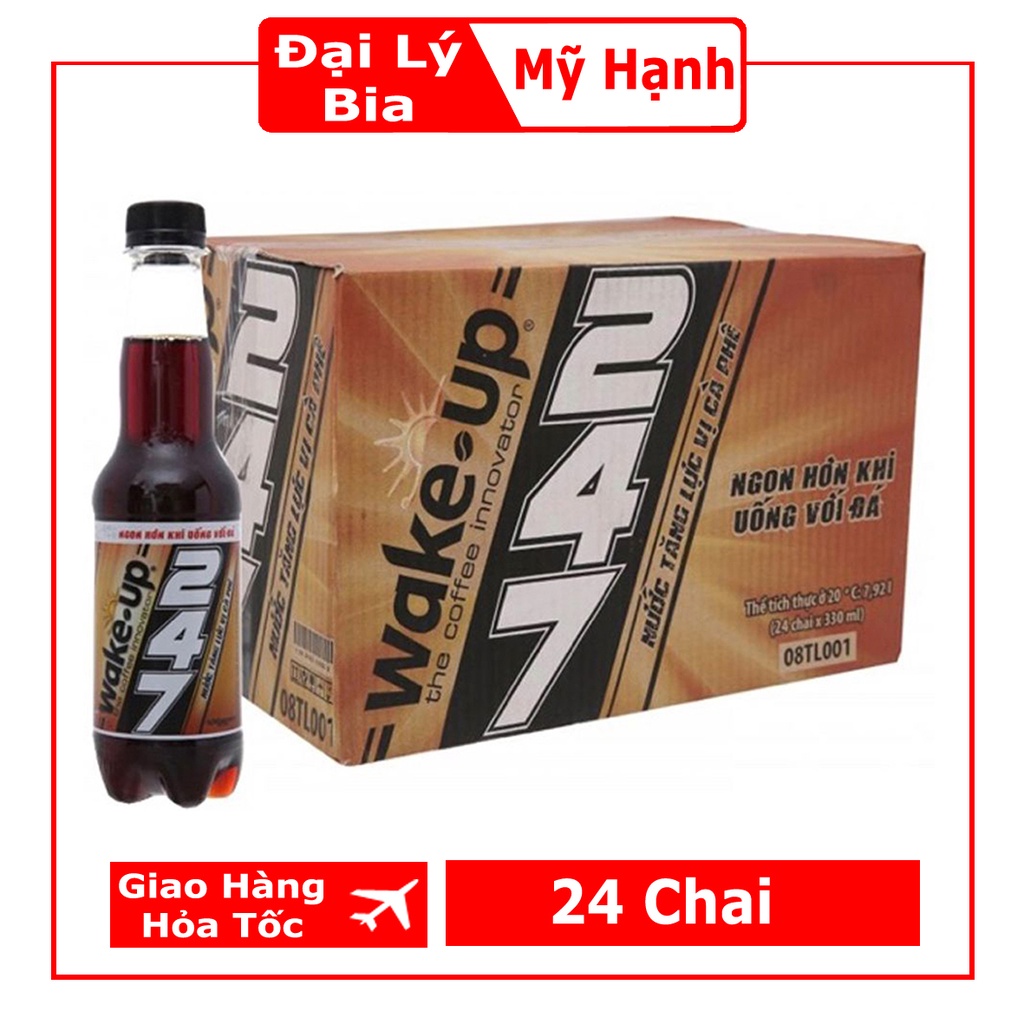 Thùng 24 Chai Nước Tăng Lực Vị Cà Phê Wake Up 247