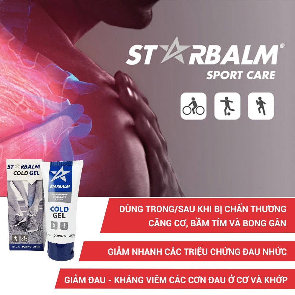 Gel lạnh thể thao Starbalm - Hỗ trợ giảm đau, giảm sưng, mỏi cơ khi vận động, chơi thể thao - Cold gel - AMBERVIETNAM