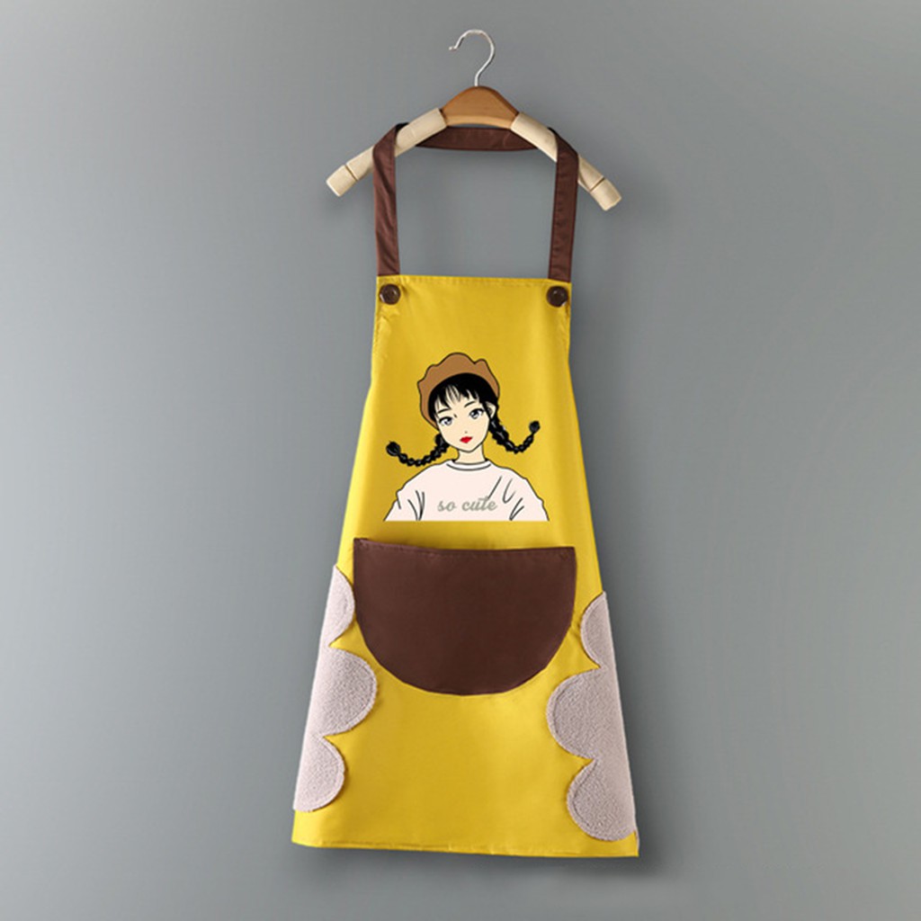 Tạp Dề Chống Thấm có túi đựng và chỗ lau tay siêu cute [Hàng có sẵn] | BigBuy360 - bigbuy360.vn