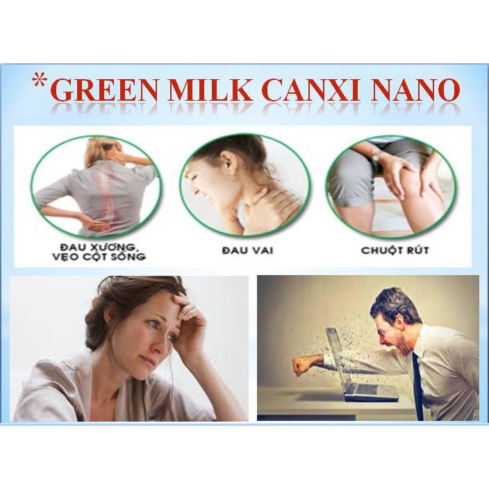 Thực phẩm bổ sung Sữa bột Green milk canxi nano MK7