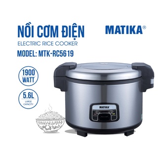Mua Nồi cơm điện công nghiệp MATIKA-RC5619 (5.6L)-1900w vung liền lòng chống dính-nấu nhanh cơm dẻo ngon chính hãng giá rẻ