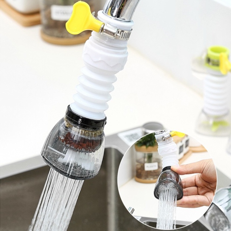 Đầu Lọc Nối Vòi Nước Trong Suốt Xoay 360 Độ Chống Văng