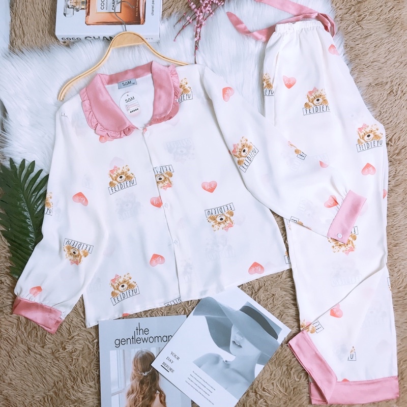 Đồ bộ lụa maingo cao cấp tay dài quần dài nhiều kiểu dáng