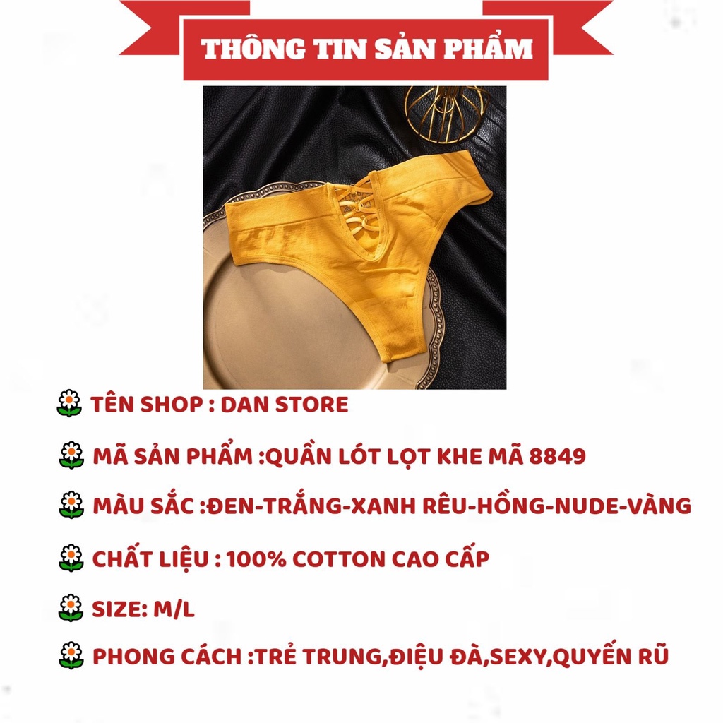 Quần Lót Nữ - Quần Lót Cotton Lọt Khe thiết kế điệu đà quyến rũ DAN STORE MÃ 8849