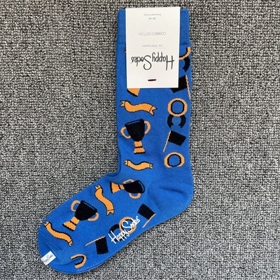 1 Đôi Vớ Tất Chân Cotton In Họa Tiết Thời Trang Nam Nữ Happy Socks