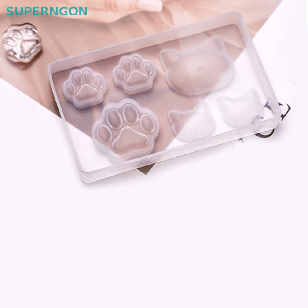Khuôn Làm Móc Khóa Hình Dấu Chân Mèo Bằng Epoxy Diy