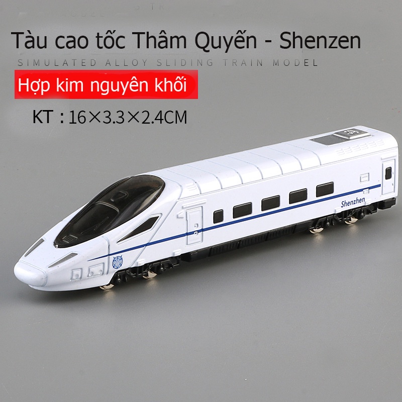 Đồ chơi mô hình tàu điện cao tốc hiện đại bằng hợp kim nguyên khối