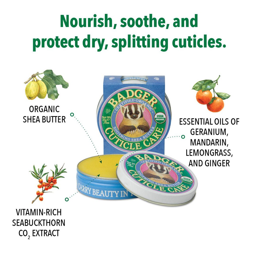 Sáp Hữu Cơ Chăm Sóc Vùng Da Quanh Móng BADGER - Cuticle Care - 21gr | BigBuy360 - bigbuy360.vn